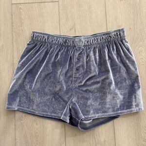 VS Pink Crushed Velvet Pajama Shorts